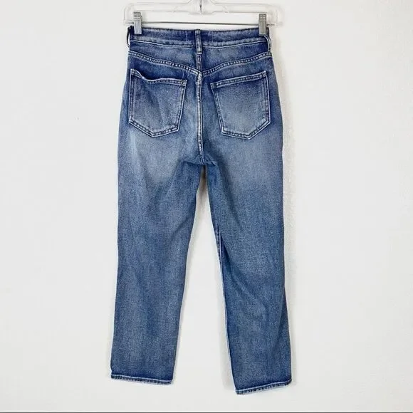 Pacsun Medium Wash High Rise Ripped Distressed Mom Jeans - Picture 3 of 5